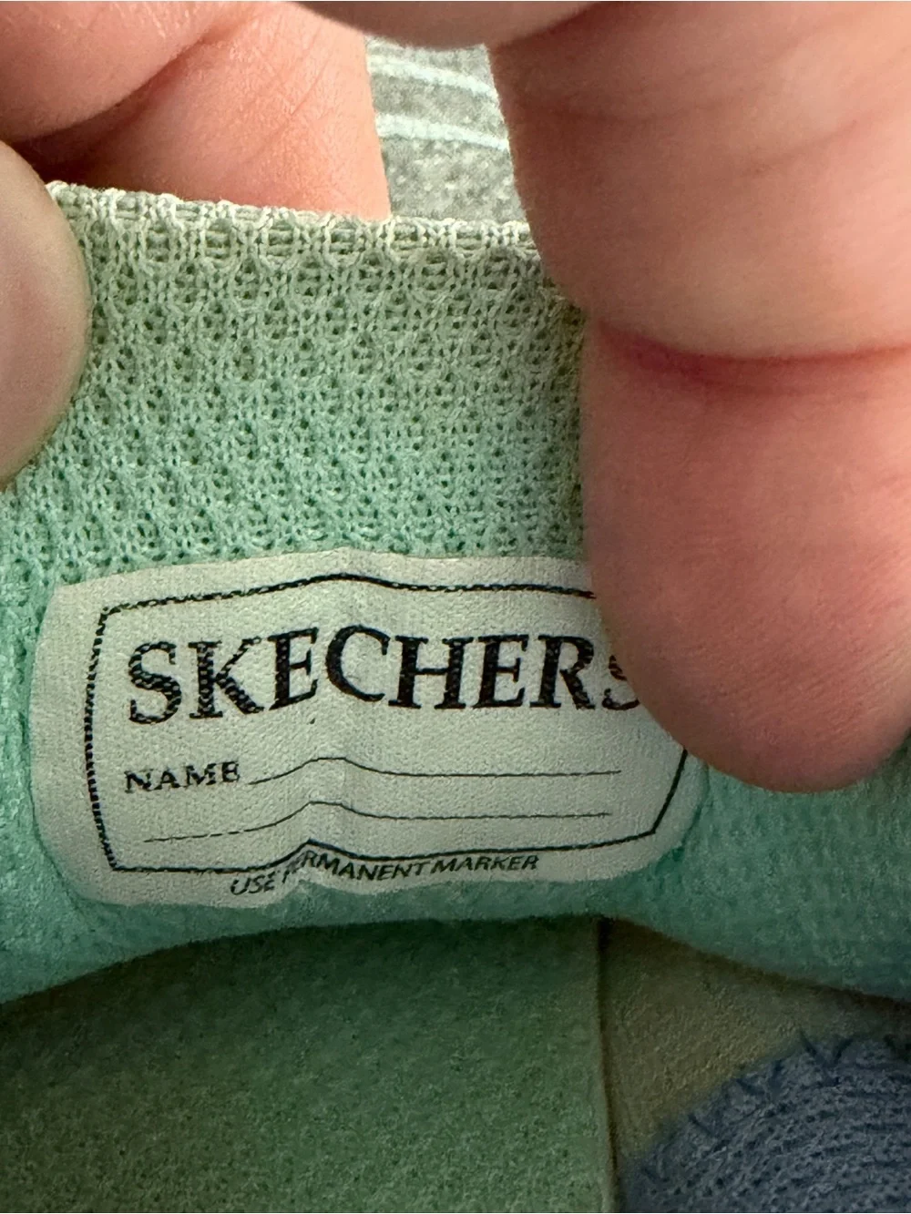 Skechers Kids Silver Glitter Sneakers with Light Blue Details